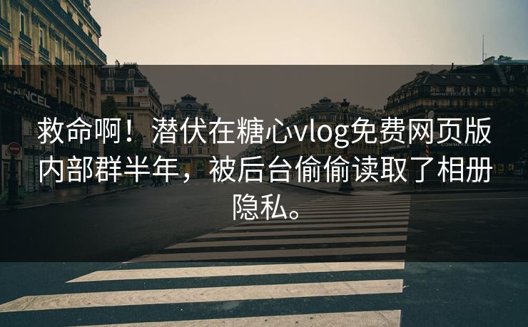 救命啊！潜伏在糖心vlog免费网页版内部群半年，被后台偷偷读取了相册隐私。